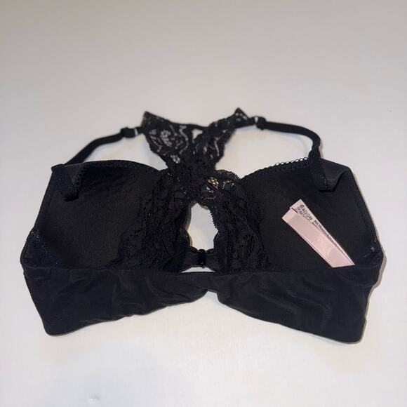Victoria’s Secret Body Perfect Shape Lace Racerback Push-Up Bra Black Size 34B - Picture 4 of 10